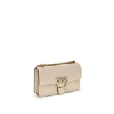 Beige Calf Leather Bos Taurus Shoulder Bag